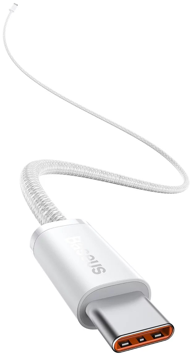 USB-C data- ja latauskaapeli - USB-C Baseus Dynamic Series, 100W, 1m, valkoinen CALD000202