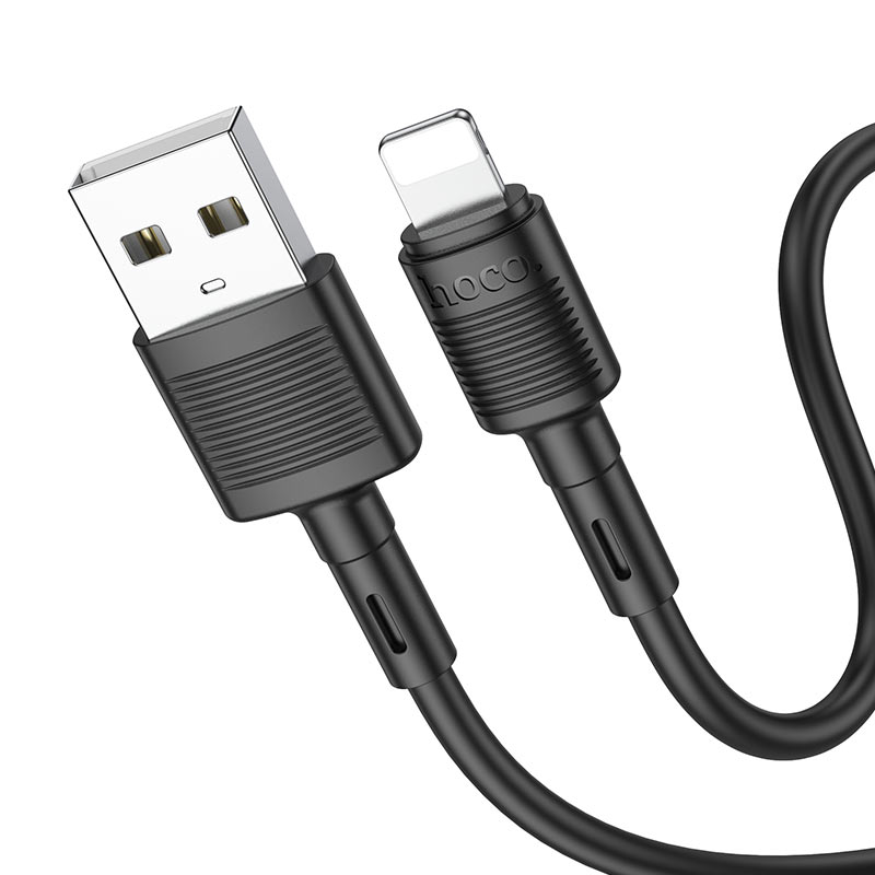 USB-A - Lightning HOCO X83 Victory -data- ja latauskaapeli, 18W, 1m, Musta