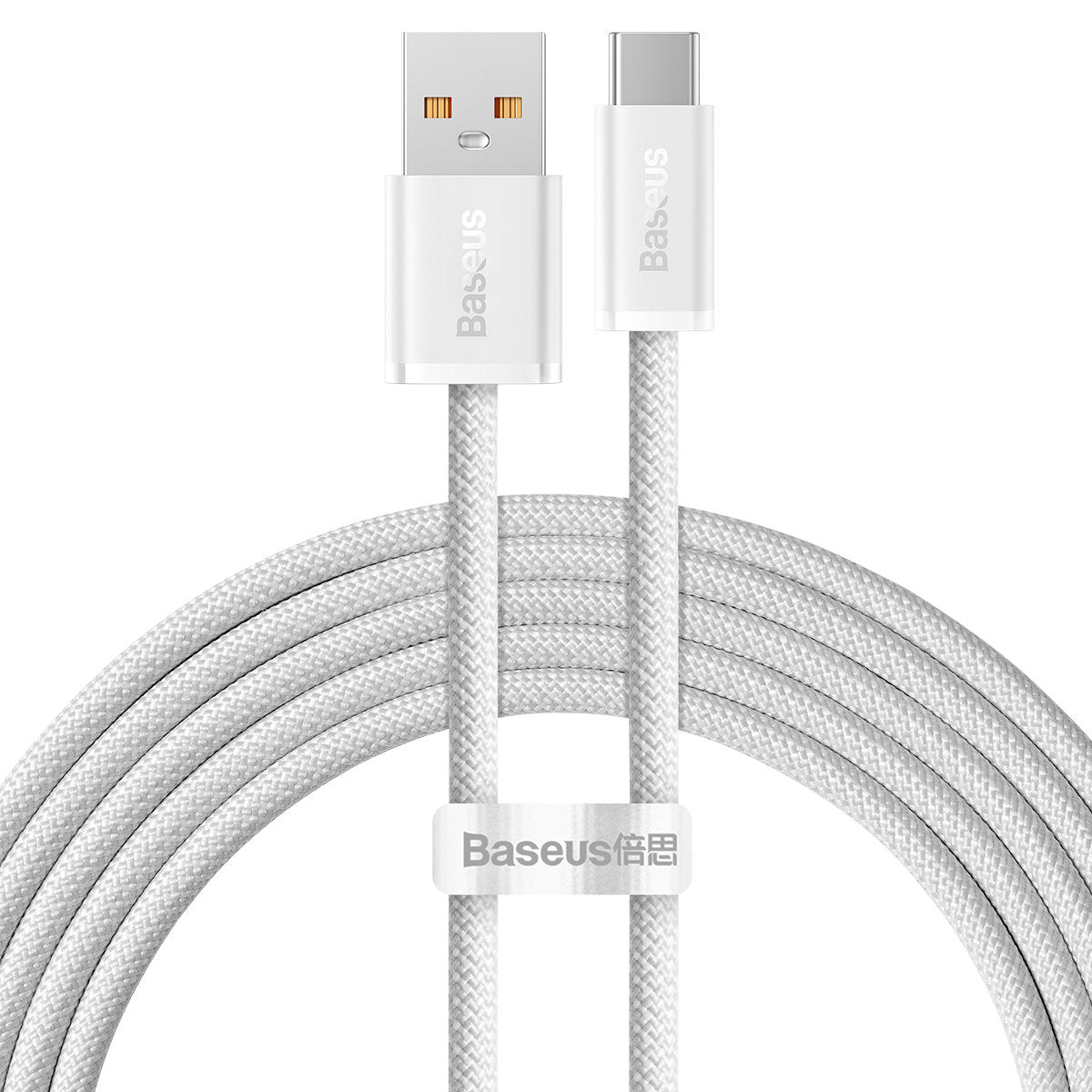 Tieto- ja latauskaapeli USB-A - USB-C Baseus Dynamic Series, 100W, 2m, valkoinen CALD000702