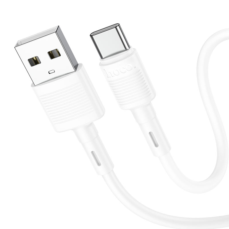 USB-A - USB-C HOCO X83 Victory -kaapeli, 20W, 1m, Valkoinen