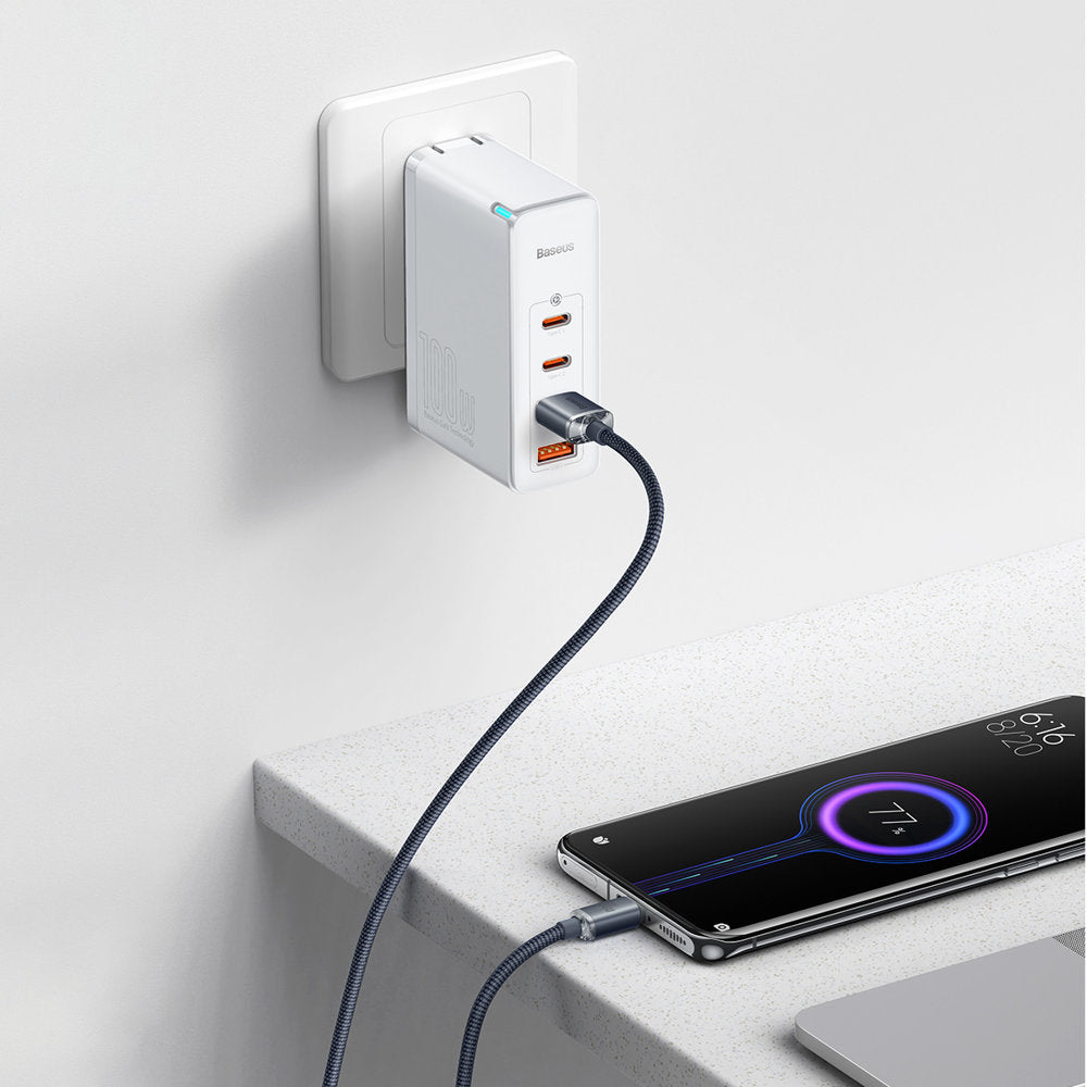 USB-A - USB-C Baseus Crystal Shine -sarjan data- ja latauskaapeli, 100W, 2m, musta CAJY000501 CAJY000501 CAJY000501