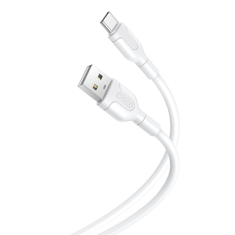 USB-A - USB-C -data- ja latauskaapeli XO Design NB212, 18W, 1m, Valkoinen