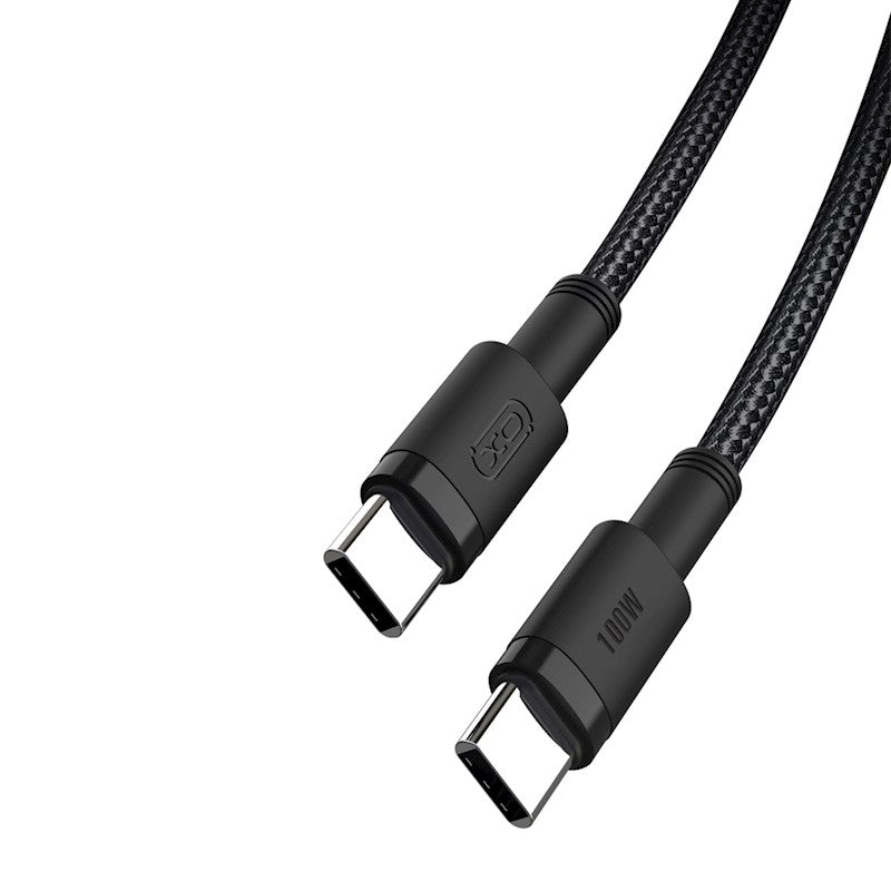 USB-C - USB-C -data- ja latauskaapeli XO Design NB-Q199, 100W, 1.5m, Musta