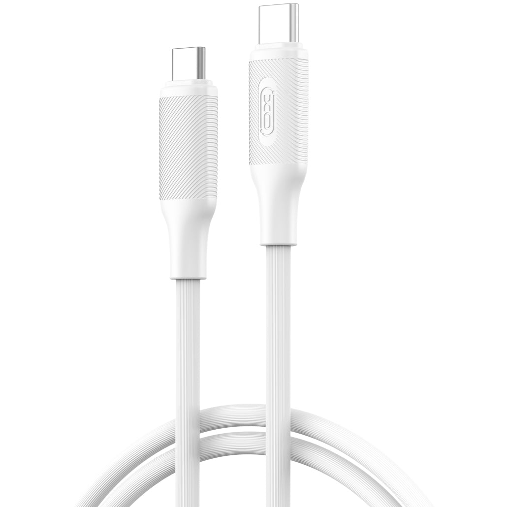 USB-C - USB-C -lataus- ja tiedonsiirtokaapeli XO Design NB-Q265B, 60W, 1m, Valkoinen