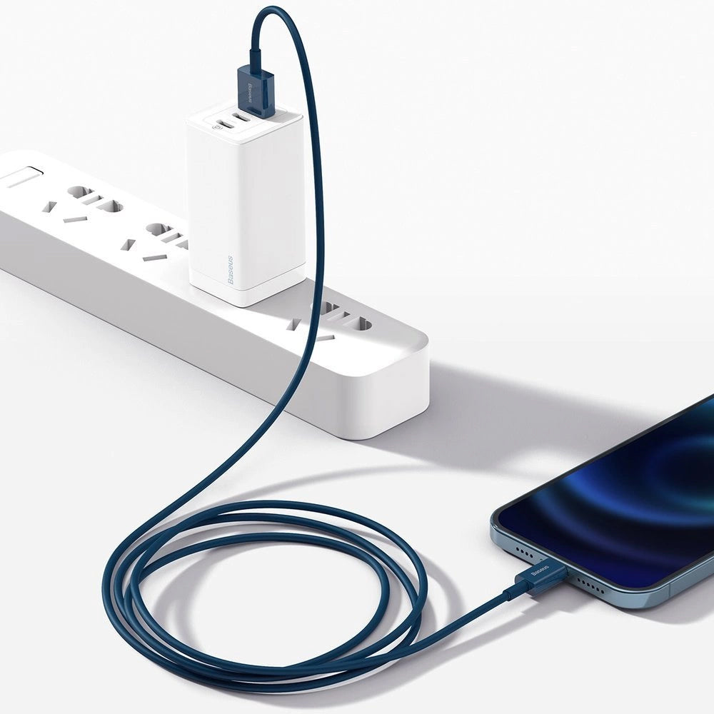 Tieto- ja latauskaapeli USB-A - Lightning Baseus Superior Series, 20W, 1m, sininen CALYS-A03
