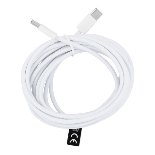 USB-C data- ja latauskaapeli - USB-C OEM HD26 Box, 30W, 3m, valkoinen