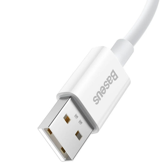 Data and Charging Cable USB-A - USB-C Baseus Superior Series, 65W, 1m, White CAYS000902 CAYS000902