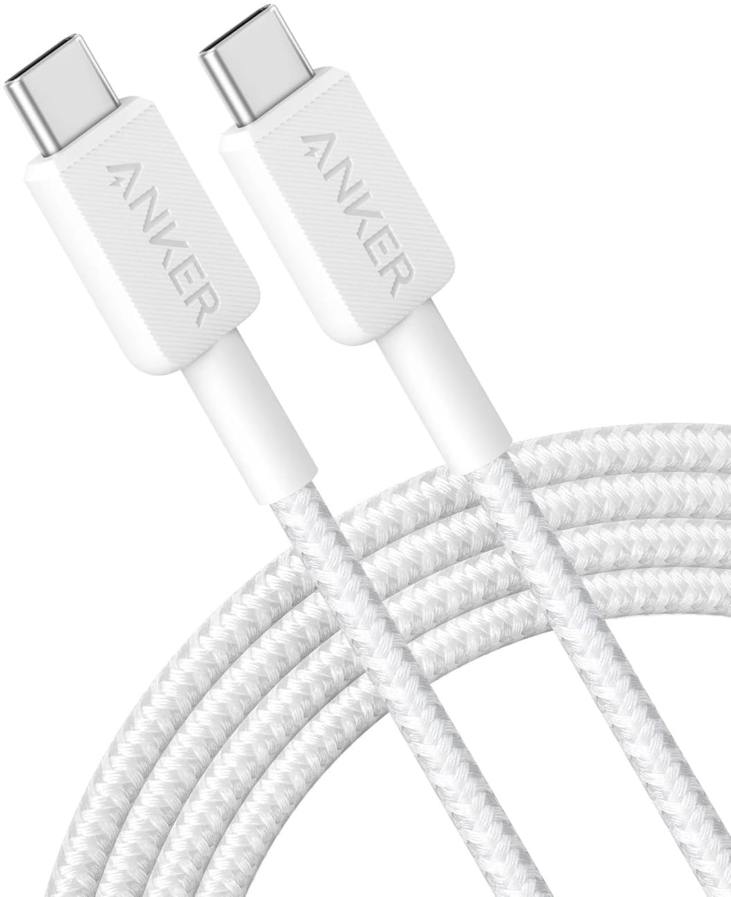 USB-C - USB-C Anker 322 -kaapeli, 60W, 0.9m, Valkoinen A81F5G21