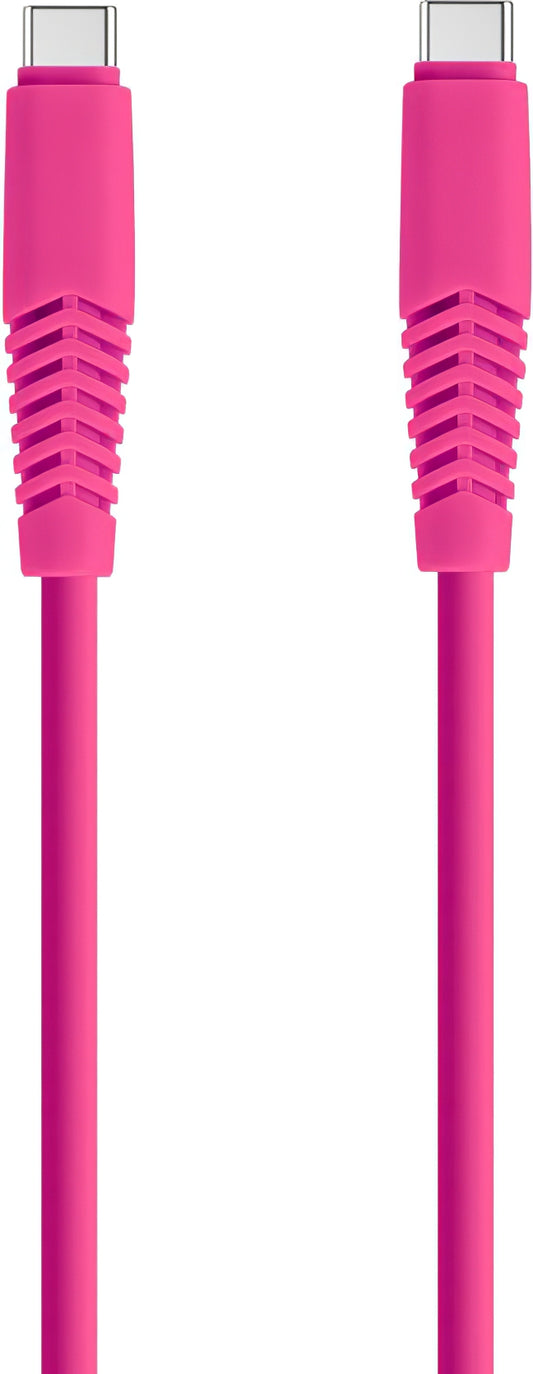 USB-C data- ja latauskaapeli - USB-C Setty, 18W, 1,5m, vaaleanpunainen KSC-C-1.526 KSC-C-1.526