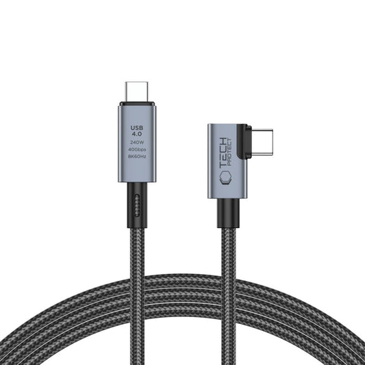 USB-C data- ja latauskaapeli - USB-C Tech-Protect Ultraboost Max L, 240W, 1.5m, harmaa