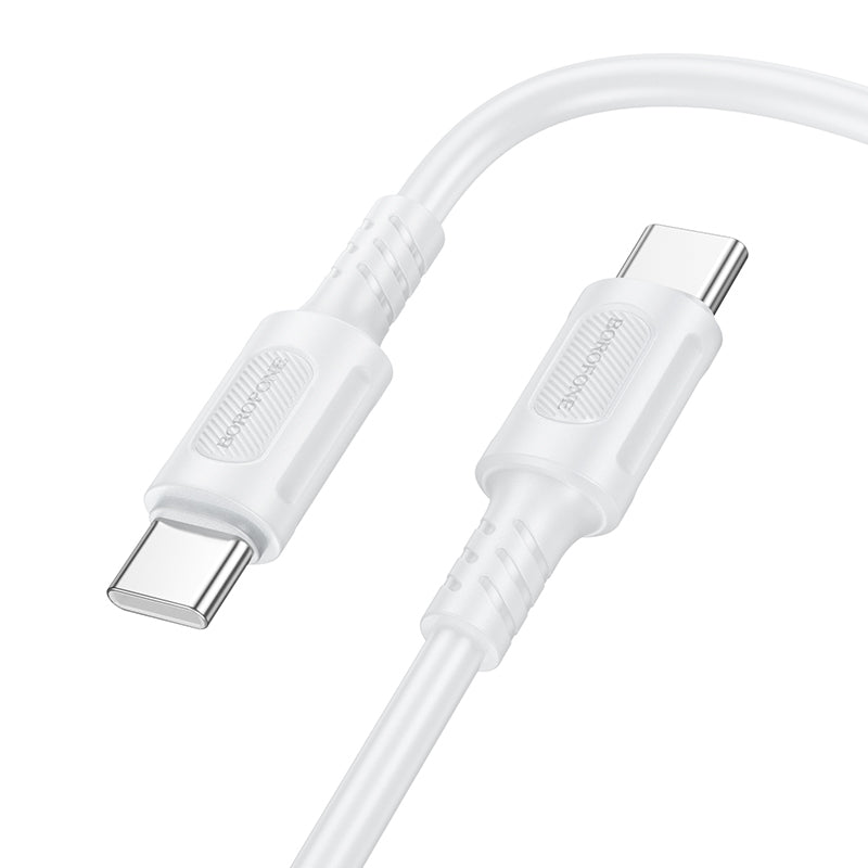 USB-C data- ja latauskaapeli - USB-C Borofone BX111 Feliz, 60W, 1m, valkoinen