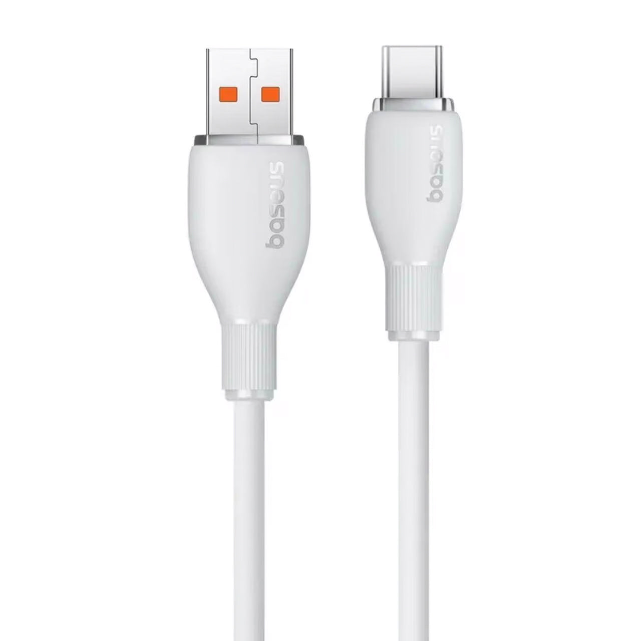 USB-A - USB-C -lataus- ja tiedonsiirtokaapeli Baseus Pudding, 100W, 2m, Valkoinen P10355703221-01