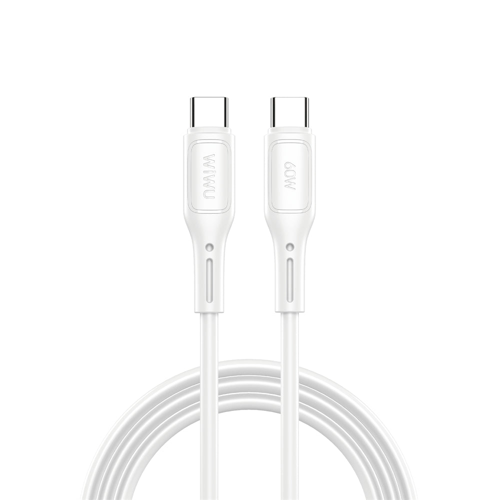 USB-C - USB-C data- ja latauskaapeli WiWu Wi-C043E Starlink, 60W, 1m, valkoinen