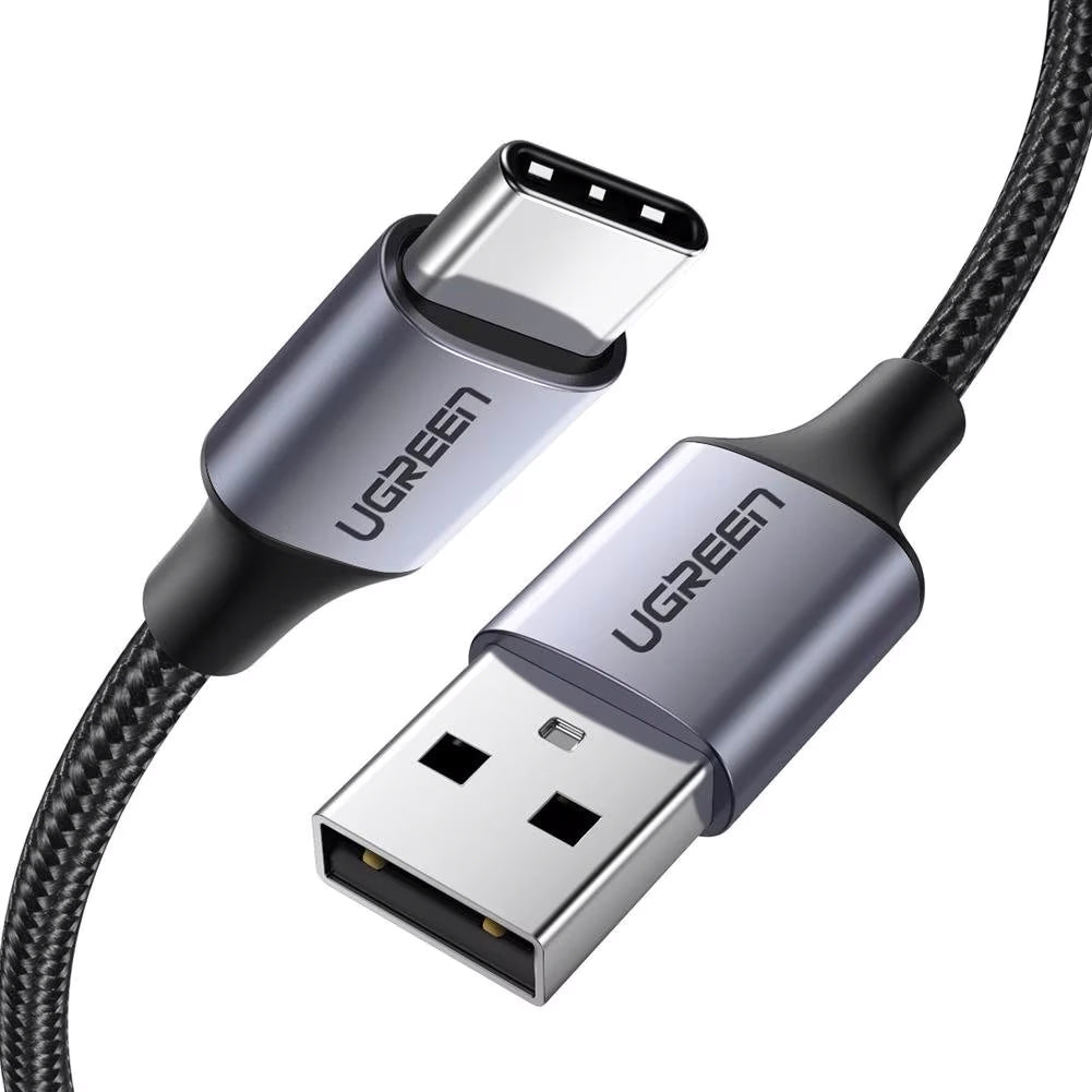 USB-A - USB-C UGREEN US288 Data- ja latauskaapeli, 18W, 0.5m, Musta