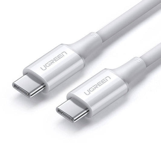 USB-C data- ja latauskaapeli - USB-C UGREEN US300, 100W, 1m, valkoinen