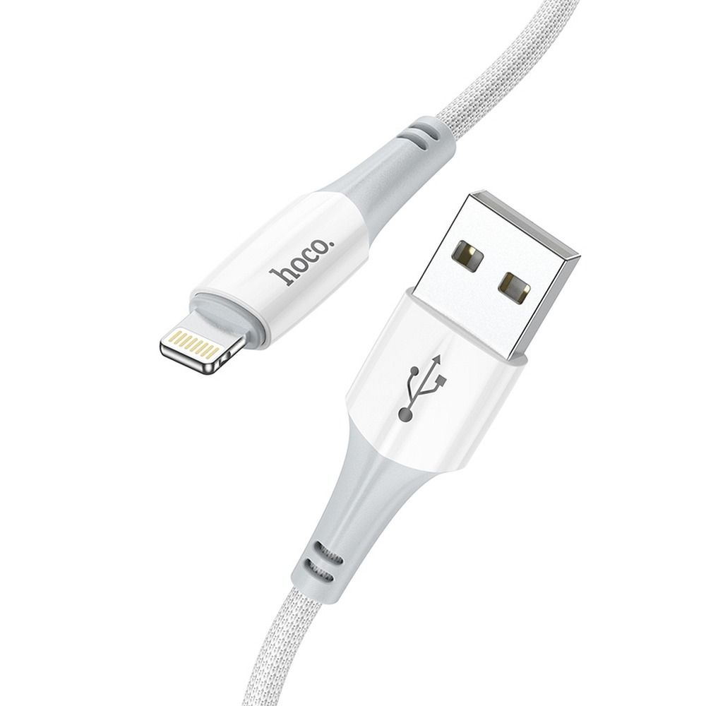 USB-A - Lightning HOCO X70 Data- ja Latauskaapeli, 18W, 1m, Valkoinen