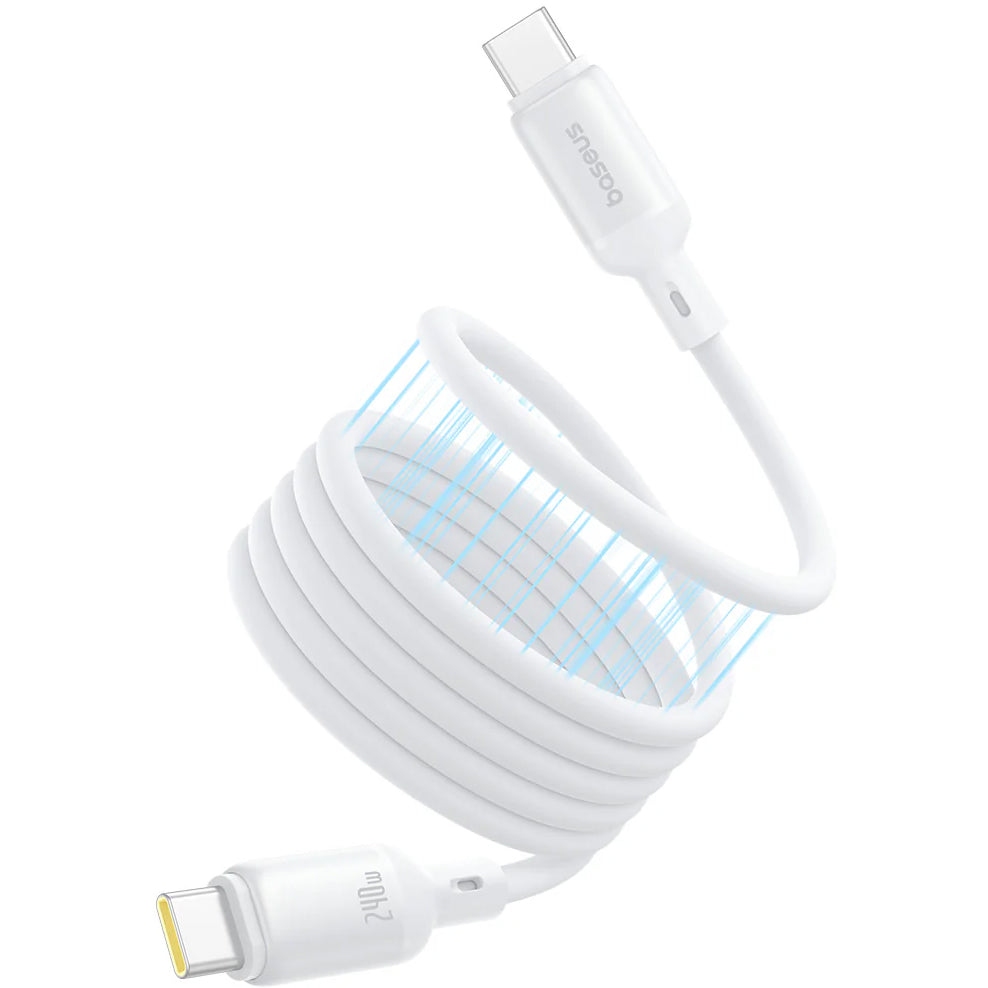 USB-C - USB-C Baseus PicoGo -data- ja latauskaapeli, 240W, 1m, Valkoinen P10376800211-00