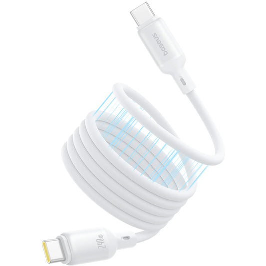 USB-C - USB-C Baseus PicoGo -data- ja latauskaapeli, 240W, 1m, Valkoinen P10376800211-00