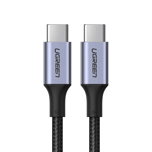USB-C - USB-C UGREEN US316 -data- ja latauskaapeli, 100W, 1.5m, Harmaa