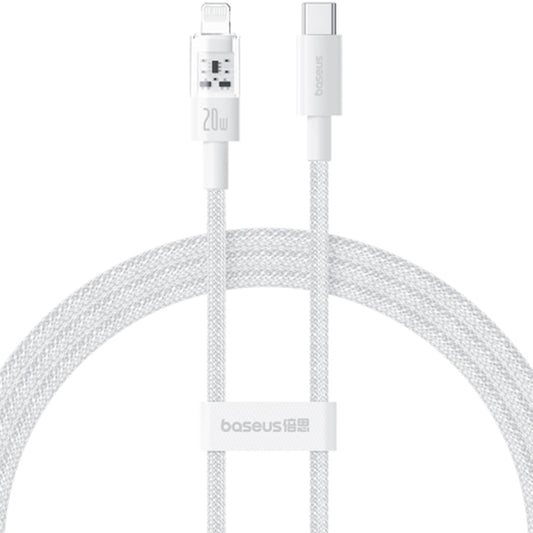 USB-C - Lightning Baseus Gem -data- ja latauskaapeli, 20W, 1m, Valkoinen P10373001211-00