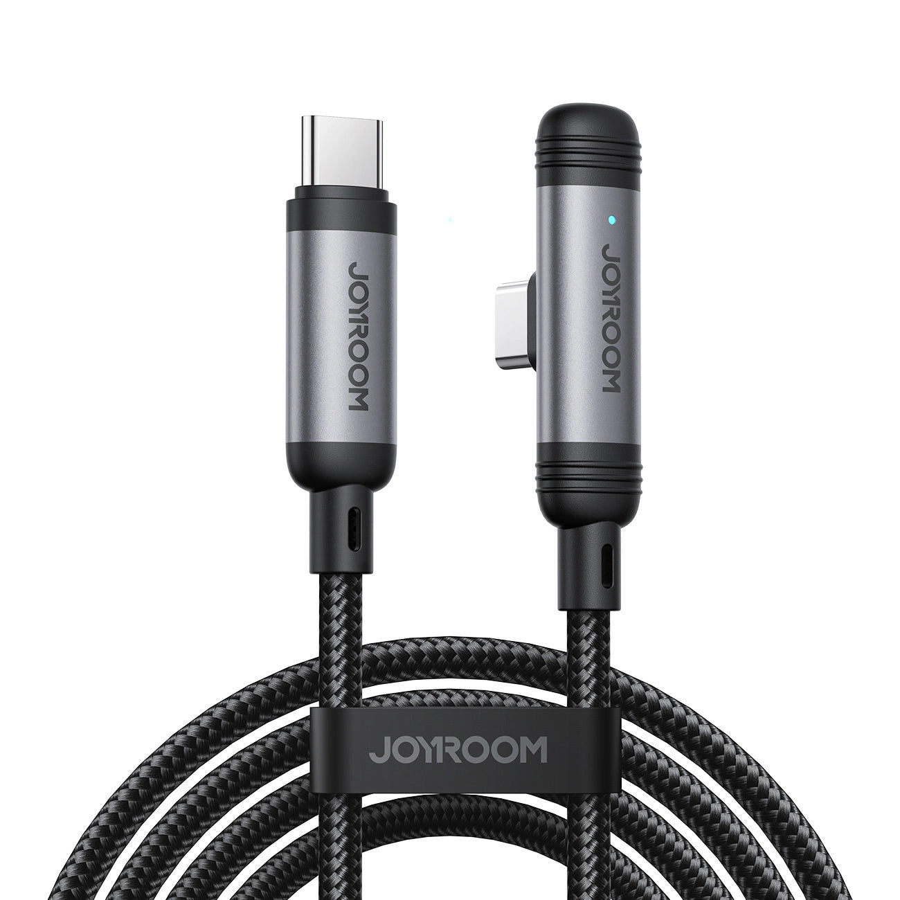 USB-C - USB-C -data- ja latauskaapeli Joyroom S-A56 EnjoyX Angled, 60W, 1.2m, Musta