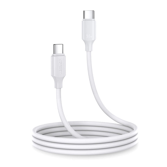 USB-C - USB-C -lataus- ja tiedonsiirtokaapeli Joyroom S-A9, 60W, 1m, Valkoinen