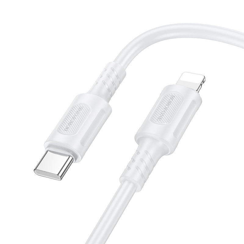 USB-C - Lightning Borofone BX111 Feliz -data- ja latauskaapeli, 27W, 1m, Valkoinen