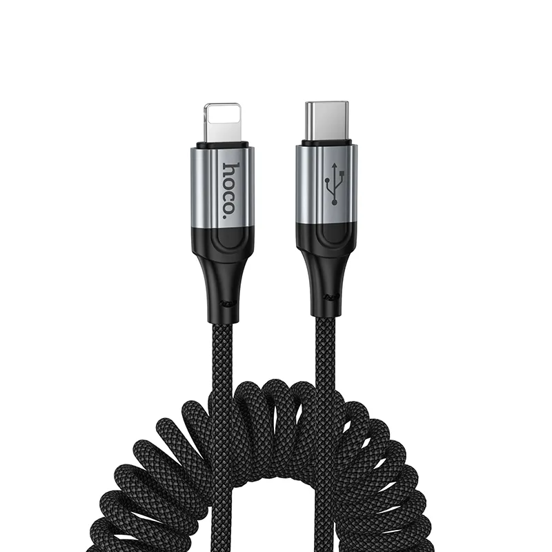 USB-C - Lightning HOCO X121 -data- ja latauskaapeli, 27W, 1.5m, Musta