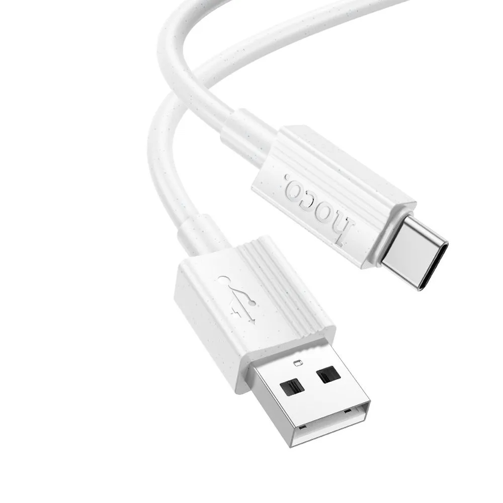 USB-A - USB-C HOCO X107 Data- ja latauskaapeli, 18W, 1m, Valkoinen