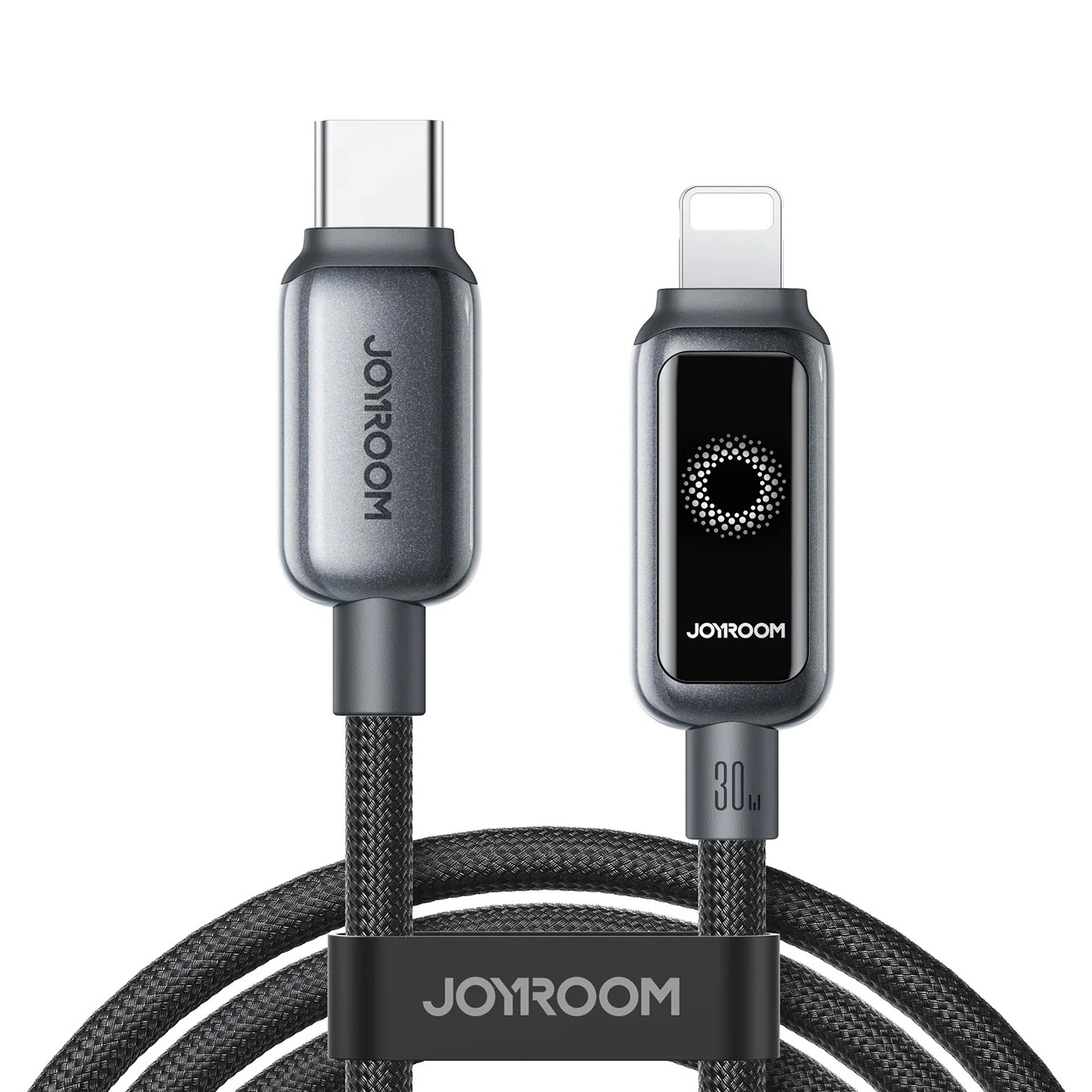 USB-C - Lightning Joyroom S-A55 StarFlight Display -kaapeli, 30W, 1.2m, Musta
