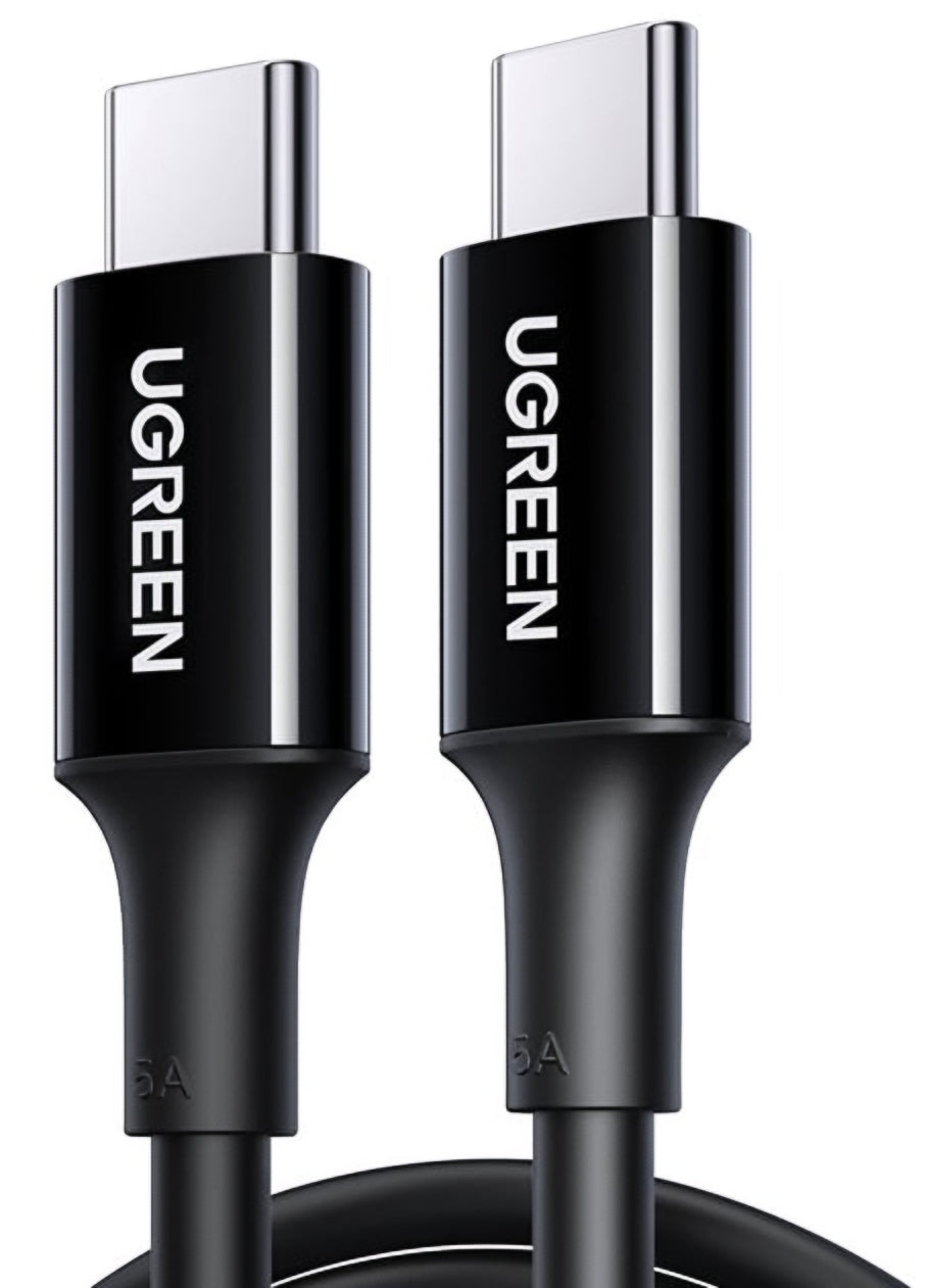USB-C - USB-C UGREEN US300 Data- ja latauskaapeli, 100W, 2m, Musta