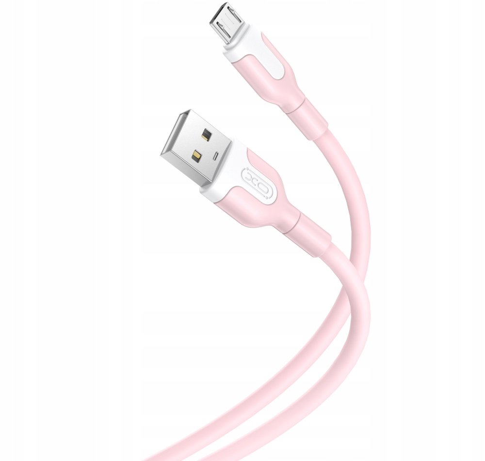 USB-A - microUSB-lataus- ja tiedonsiirtokaapeli XO Design NB212, 18W, 1m, Pinkki