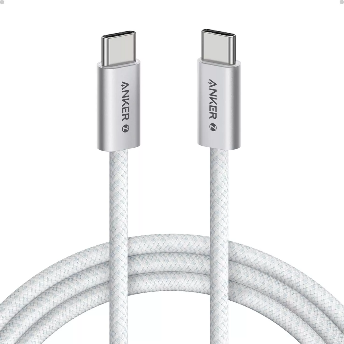 USB-C - USB-C Anker Zolo -kaapeli, 240W, 1.8m, Valkoinen A8060H22