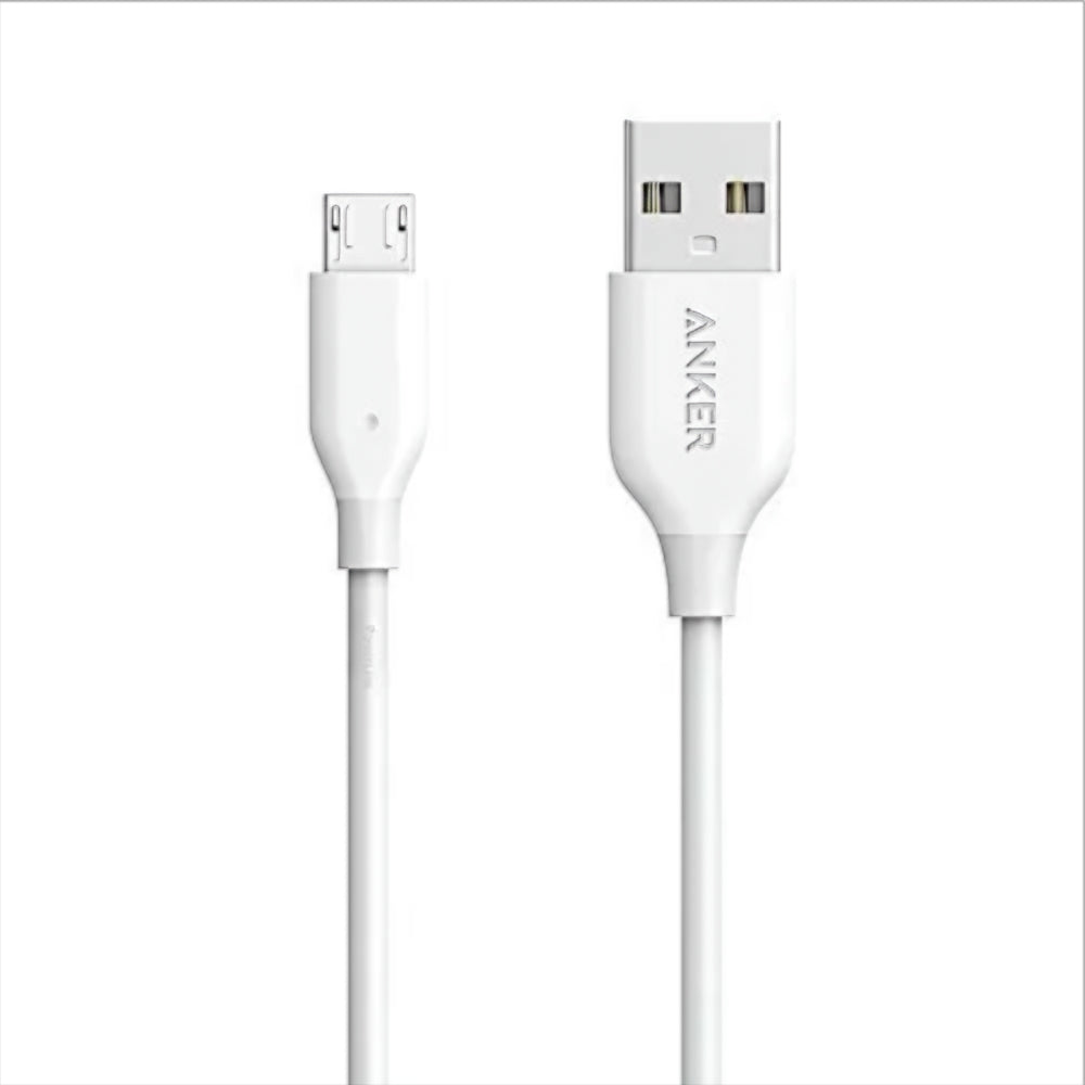 Data- ja latauskaapeli USB-A - microUSB Anker PowerLine, 18W, 1m, Valkoinen A8132H21