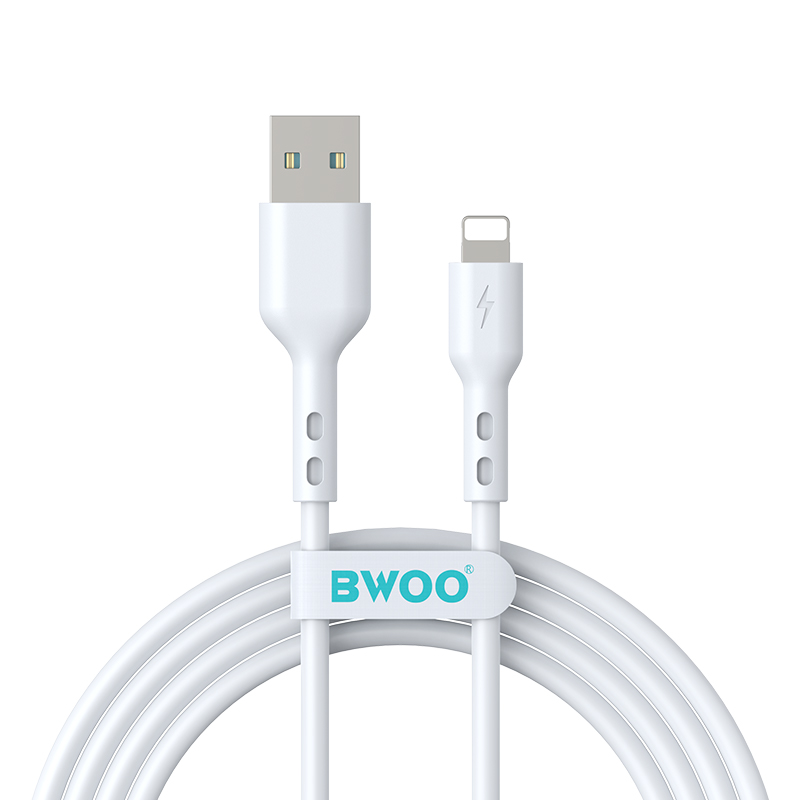 USB-A - Lightning -tietojen ja latauskaapeli BWOO BO-X172L-2M, 15W, 2m, valkoinen