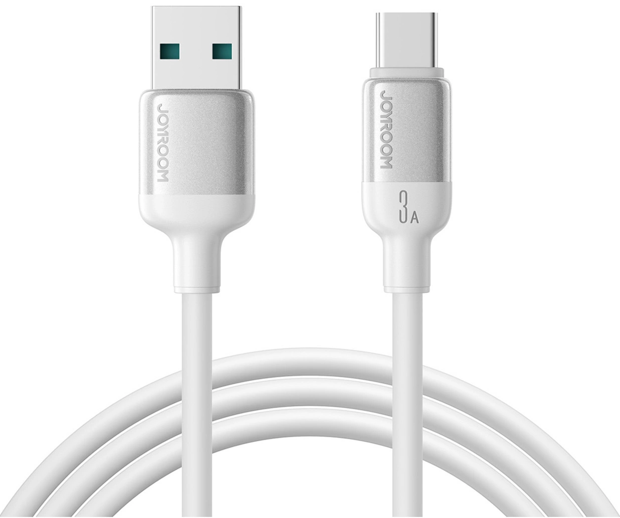 USB-A - USB-C Joyroom S-A62 Lively tiedonsiirto- ja latauskaapeli, 18W, 1,2m, valkoinen