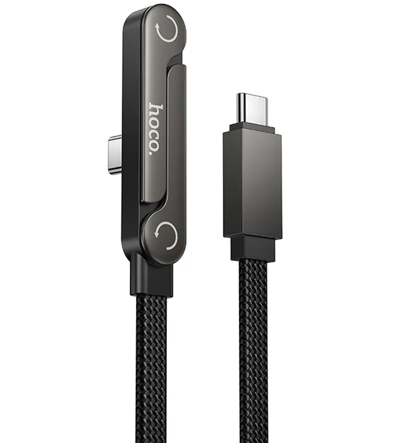 USB-C-tietojen ja latauskaapeli - USB-C HOCO U150 Exquisite, 60W, 1,2m, Musta