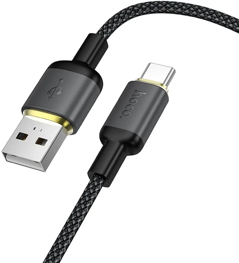 USB-A - USB-C Tietojen ja Latauksen Kaapeli HOCO X128 Benefit, 36W, 1m, Musta