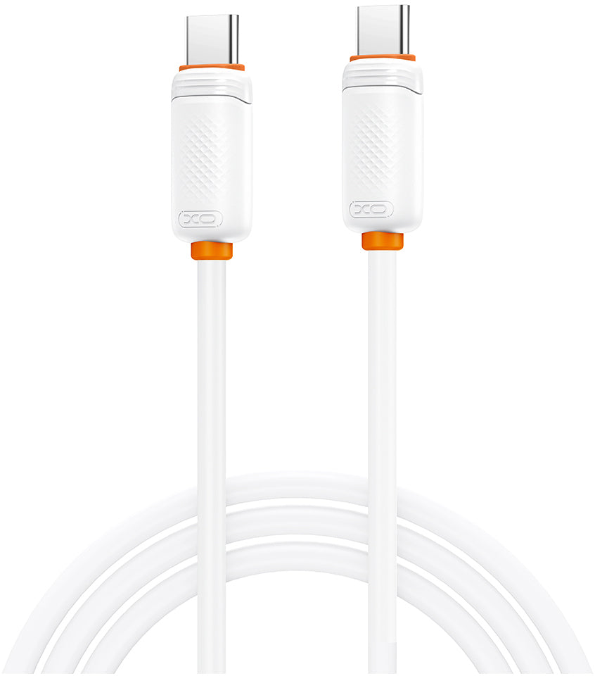 USB-C - USB-C XO Design NB-Q302B -tietojen siirto- ja latauskaapeli, 60W, 1m, valkoinen