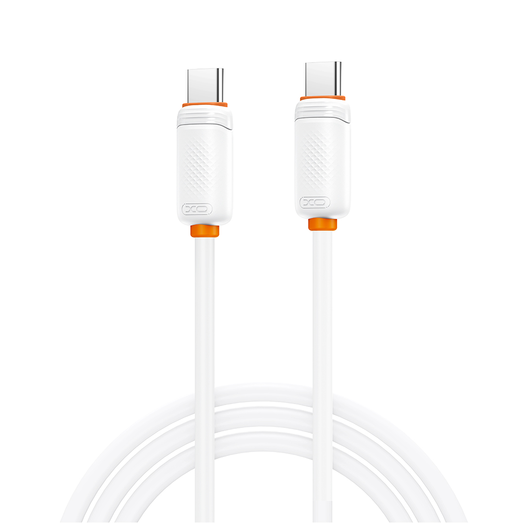USB-C - USB-C XO Design NB-Q298 -tietojen ja latauksen kaapeli, 240W, 1m, valkoinen