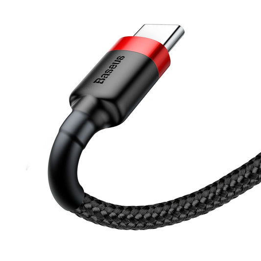 Tieto- ja latauskaapeli USB-A - USB-C Baseus Cafule, 60W, 1m, punainen CATKLF-B91