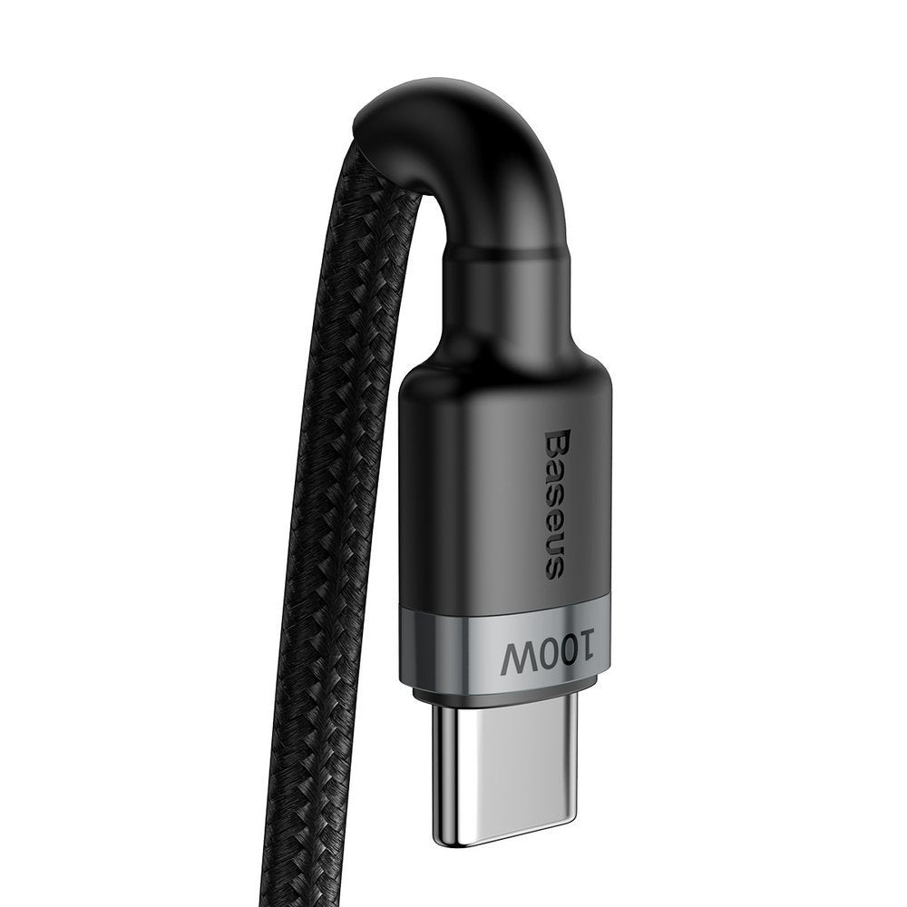 USB-C-tietojen ja latauksen kaapeli - USB-C Baseus Cafule, 100W, 2m, Harmaa CATKLF-ALG1