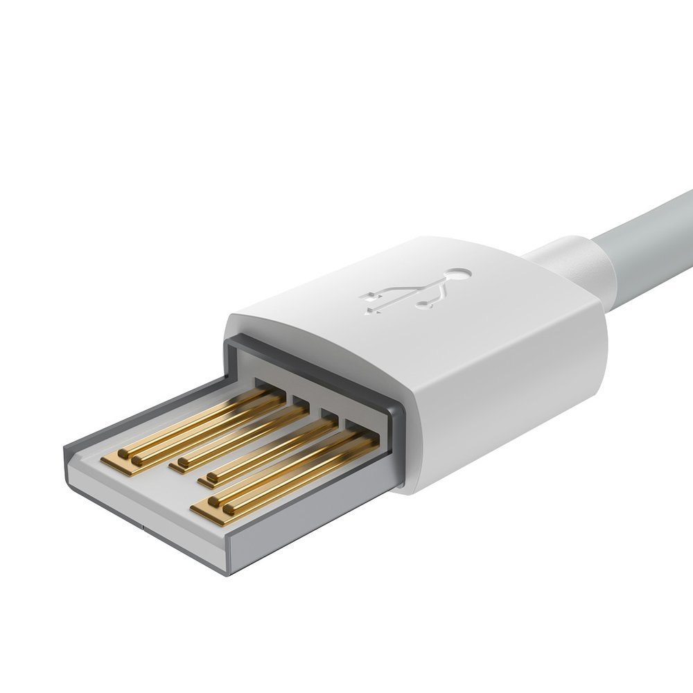 Tieto- ja latauskaapeli USB-A - Lightning Baseus Simple Wisdom, 18W, 1.5m, 2 kpl, valkoinen TZCALZJ-02