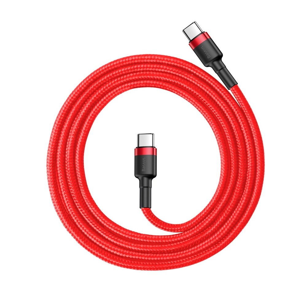 USB-C data- ja latauskaapeli - USB-C Baseus Cafule, 60W, 1m, punainen CATKLF-G09