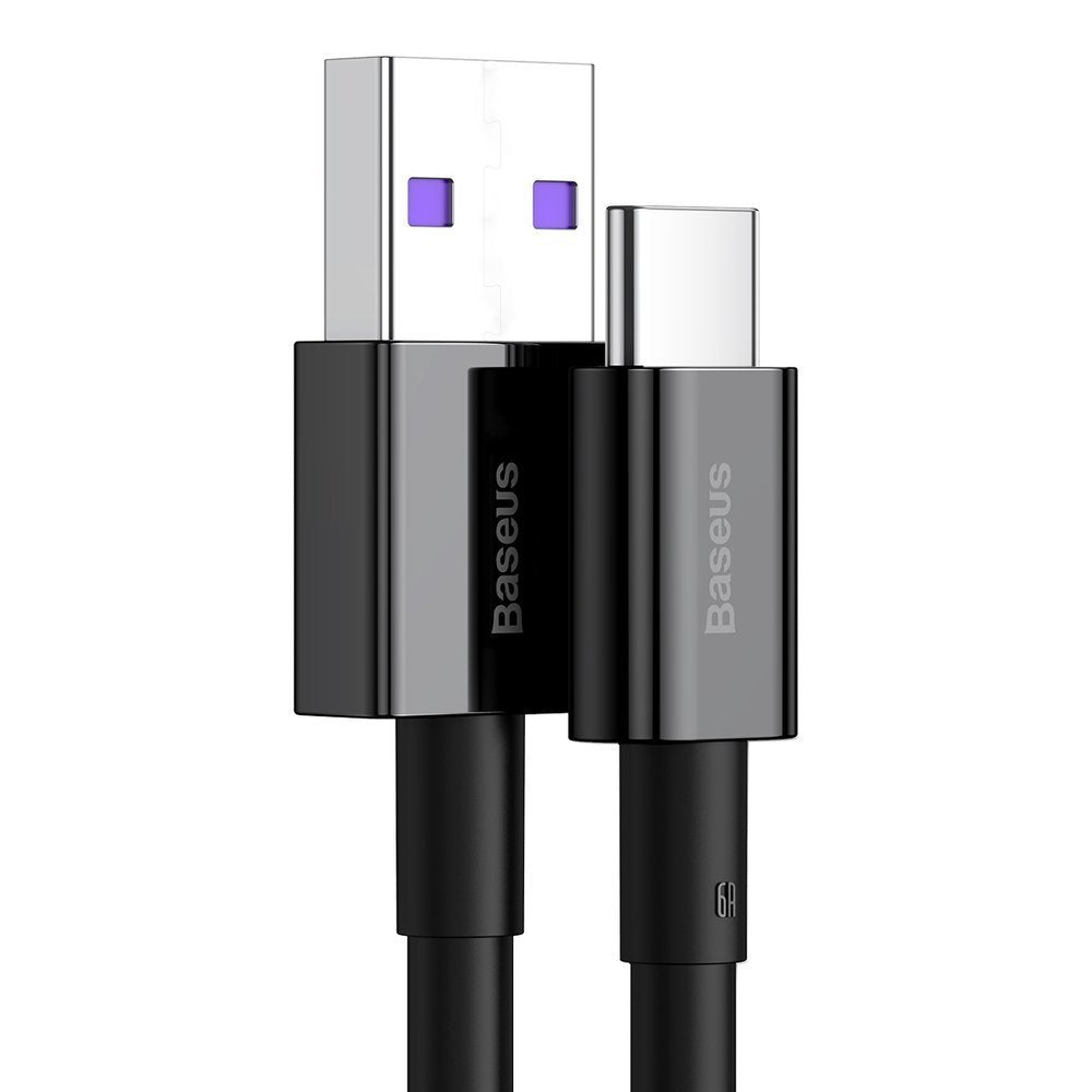 Baseus Superior USB-A - USB-C data- ja latauskaapeli, 66W, 2m, musta CATYS-A01