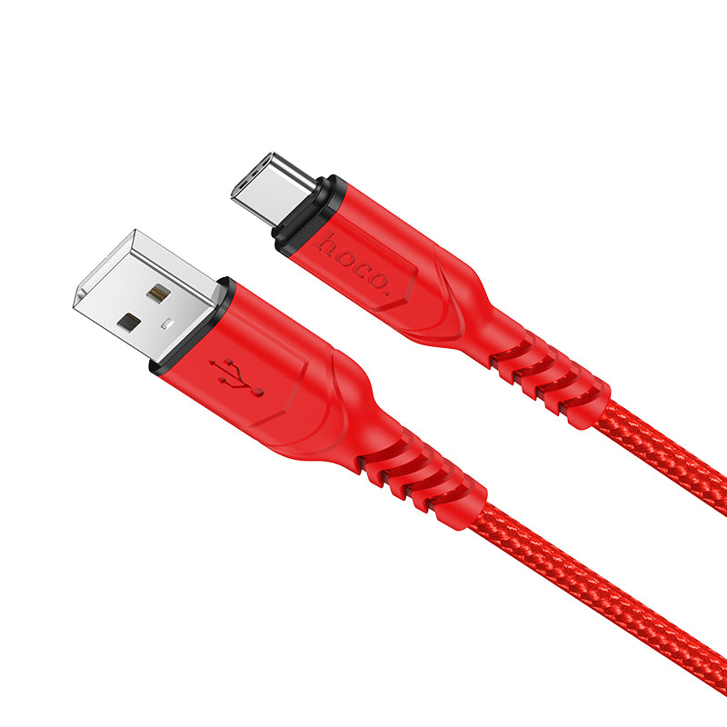 USB-A - USB-C HOCO X59 Victory -data- ja latauskaapeli, 18W, 1m, Punainen