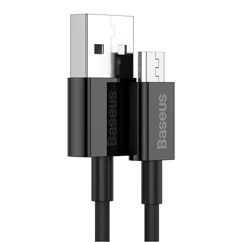USB-A - microUSB Baseus Superior Series -tietojen si latauksen kaapeli, 18W, 1m, musta CAMYS-01