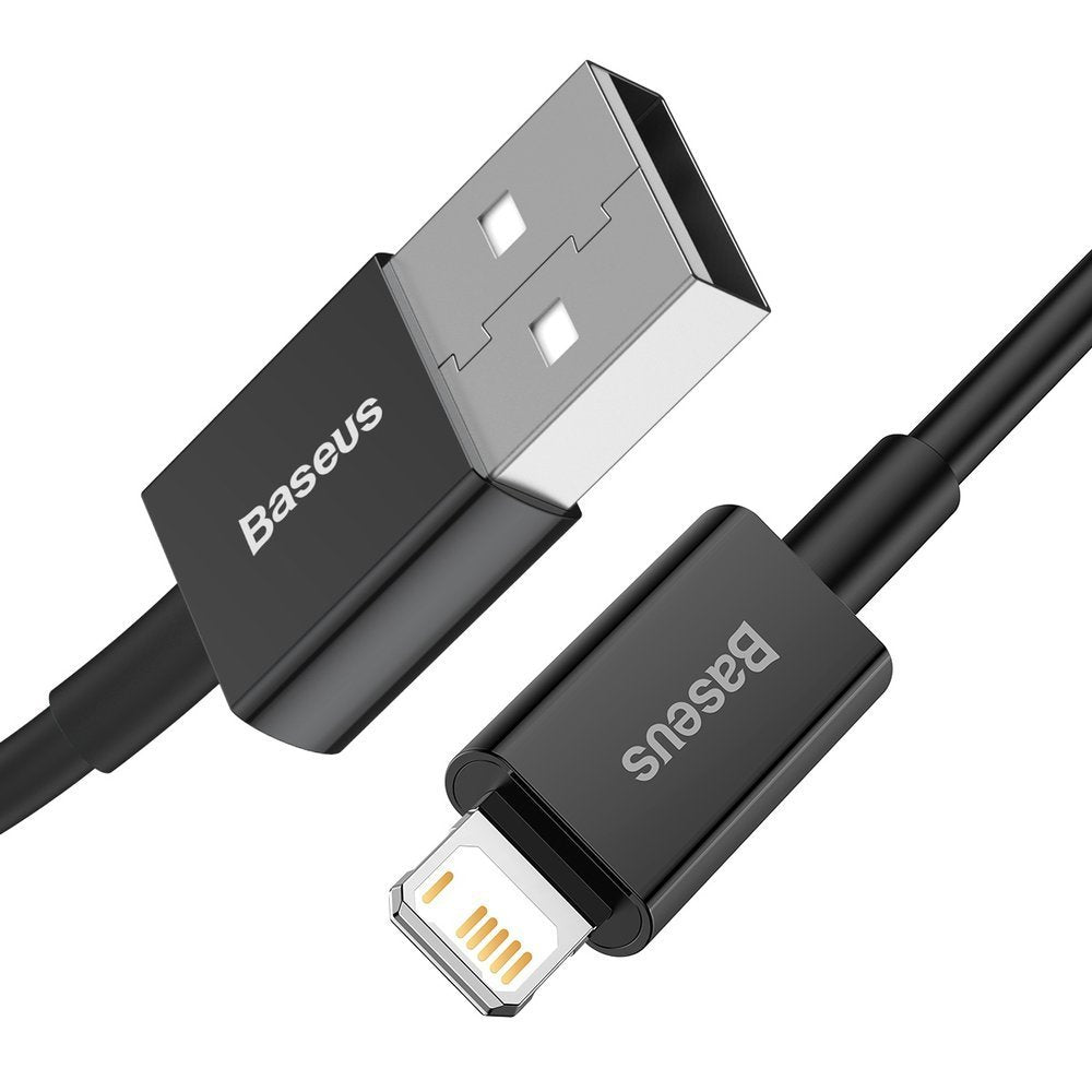 USB-A - Lightning -tietojen ja latauskaapeli Baseus Superior Series, 20W, 1m, musta CALYS-A01