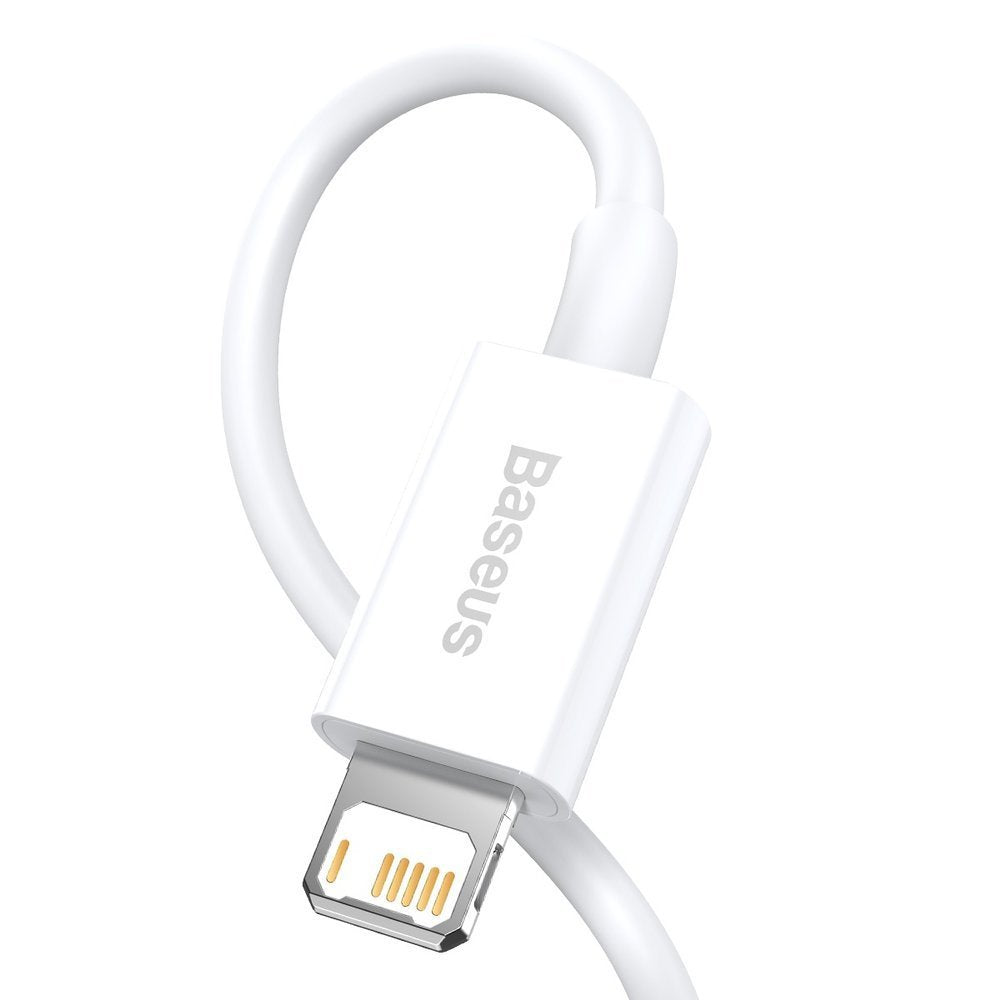 USB-A - Lightning -tietojen siirto- ja latauskaapeli Baseus Superior Series, 20W, 1m, valkoinen CALYS-A02