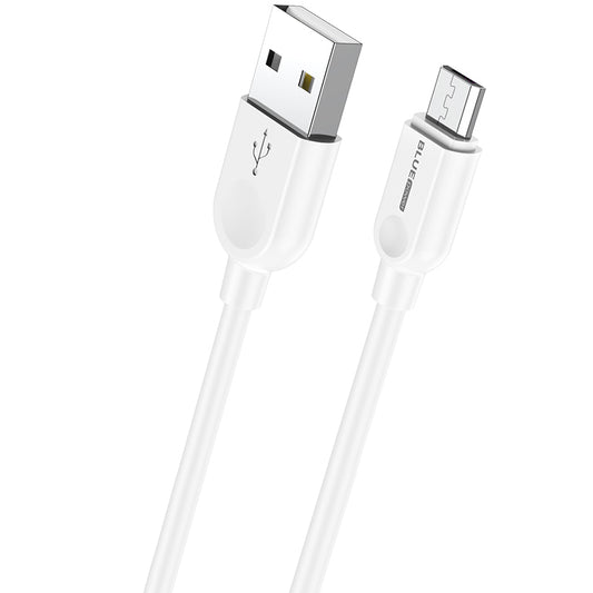 USB-A - microUSB data- ja latauskaapeli BLUE Power BM2BX14 LinkJet, 18W, 2m, Valkoinen